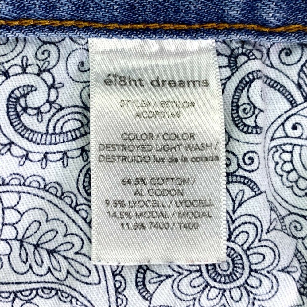 ei8ht dreams Slim Boyfriend Floral Jeans 25 EUC - Picture 12 of 12